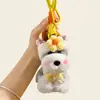 Celebridade Popular da Internet Filhote de Schnauzer Chaveiro de Carro Boneca de Pelúcia Boneca Fofa Pingente de Bolsa Pequeno Presente Atacado