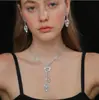 Juego de Collar y Pulsera de Joyería para Novia con Pedrería y Circonita para Vestido de Boda Accesorios de Boda para Dama de Honor Juego de Dos Piezas de Alta Gama