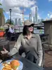 Suéter de Punto con Cuello Polo Estilo Old Money para Mujer, Nuevo Estilo de Principios de Primavera, Chaqueta Larga de Manga Larga Casual Holgada Unisex Japonesa y Coreana