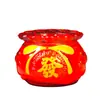Lámpara de Fortuna y Prosperidad Yuan Yifang para Uso Doméstico, Vela sin Humo Atractora de Riqueza, Lámpara de Fortuna Roja Festiva de Vidrio para Ofrenda en Templo