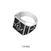 Anel Personalizado Vintage Desgastado de Caveira Transfronteiriço Anel de Motociclista Masculino Tendência Grega Antiga Anel de Aço Titânio Joias Atacado