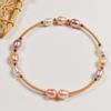 Pulseira DIY Artesanal Enrolada de Pérolas de Água Doce do Lago Shanxia de Zhuji Feminina Casual Camada Dupla Joia de Mão Presente Atacado