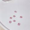 Menina rosa nail art pontiagudo em forma de diamante nail acessórios super flash multi-facetado cristal vidro diamante joias atacado