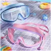 Gafas de Natación para Niños, Alta Definición, Antivaho, Impermeables, Gafas de Natación Profesionales de Marco Grande para Niños y Niñas, Equipo Especial de Gorro de Natación para Buceo