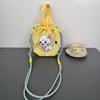 Bolso Cruzado, Versátil Nuevo Patrón de Dibujos Animados de Nicho, Lindo Bolso para el Almuerzo, Bolso Cubo Portátil con Cordón, Bolso de Axila