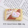 Lindo miau chocolate comida juego dibujos animados diy joyería pegamento de crema resina pequeños accesorios hebilla de zapato con agujero material