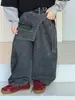 Calça jeans estilosa para meninos 2026, calça de brim infantil outonal estilo coreano com braguilha, calça pantalona para comércio exterior