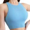 Chaleco de yoga con tirantes, nuevo, de alta elasticidad, sin costuras, para fitness, cintura alta, adelgazante, de secado rápido, para ejercicio, yoga, sin mangas.