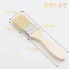 Pincel de Óleo para Assar e Grelhar com Cabo de Madeira, Pincel de Cerdas de Porco, Pincel Espesso para Alimentos, 180mm Pincel para Limpeza e Remoção de Poeira