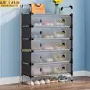 Zapatero plástico simple entrada del hogar multicapa a prueba de polvo zapatero interior gran capacidad zapatero estante de almacenamiento multifuncional