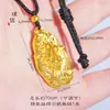 Tienda de oro con método antiguo de arena dorada que no se desvanece, amuleto de la fortuna y el tesoro, colgante valiente, accesorios DIY, colgante de collar, regalo