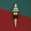 Tapón de Vino Navideño Transfronterizo Papá Noel Mochila Navideña Árbol de Navidad Aleación de Zinc Sellado Conservación Fresca Tapón de Botella de Vino Regalo