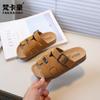 Sandalias de Corcho para Niño Birkenstock, Nuevas Sandalias de Verano con Punta Abierta para Niños, Sandalias para Interiores y Exteriores, Sandalias Grandes de Deslizamiento para Niños