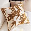 Funda de Almohada Bordada Retro Francés de Alta Gama Estilo Chino Simple Minimalista Lujo Ligero Sala de Estar de la Habitación Modelo Cojín de Sofá Almohada