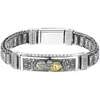 Pulsera para Hombre Dorada Retro Pixiu Rueda de Oración Sutra del Corazón Giratoria Camino al Éxito Pulsera de Hombre Dominante de Moda