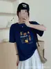 Camiseta de Manga Corta Redonda de Algodón de Bambú Suelta para Mujer de Guangzhou, Versátil y Adelgazante, Directo de Fábrica