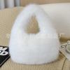 Bolsa de ombro tipo bolinho de outono e inverno de pele sintética de raposa para atacado, bolsa feminina, bolsa mensageiro fashion portátil de grande capacidade, bolsa de pelúcia