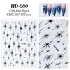 Nuevas Pegatinas para Uñas Starburst Cielo Estrellado Brillante Blanco y Negro Estampado en Caliente Pegatinas Radiantes de Uñas Star Dh680