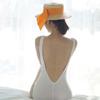 2024 Internet Celebrous Swimsuit Feminino Sexy Backless Bikini Maiô Novo Preto Cobrindo Barriga Natação em Águas Termais