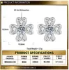 Pendientes de Plata S925 con Letra Cd Tachonados de Diamantes Redondos para Mujer, Pendientes Elegantes de Lujo Ligero Estilo Coreano, Exquisitos Accesorios para Orejas de Moda, Estilo Ins