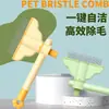 Pente para animais de estimação para afinar e remover pelos soltos, pente para pelos de gato, pente desembaraçador e removedor de pelos soltos de aço inoxidável, pente especial para gatos e cães