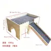 Casa de madera para hámster, escondite dorado para hámster, juguete de castillo con tobogán, escalera ecológica de madera natural para mascotas pequeñas, escondite para hámster
