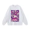 Camiseta de Algodón Puro de Manga Corta con Estampado de Anime y Cómic Japonés Tops Holgados de Calle con Cuello Redondo para Hombres y Mujeres Ropa de Hombre Transfronteriza