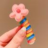 Elástico de Cabelo Cor Gelatina Linha Telefônica Corda de Cabelo Feminino Simples Sem Marcas Elástico Acessório de Cabelo Capilar Estojo de Couro