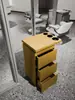Mostrador de Herramientas para Barbería, Gabinete de Acero Inoxidable de Doble Cara para Salón de Peluquería, Almacenamiento con Cajones y Estante para Secadoras