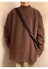 Suéter de terciopelo de alpaca para hombre con forro polar, engrosado, cuello alto medio, otoño e invierno, prenda interior cálida, suéter de punto liso de invierno