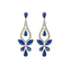 Aretes Colgantes de Mariposa con Incrustaciones de Diamantes en Aguja de Plata, Pendientes Elegantes de Nicho Estilo Palacio, Aretes de Lujo Ligero de Gama Alta al por Mayor