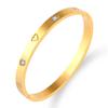 Pulsera de tarjeta de acero inoxidable de venta caliente transfronteriza europea y americana, pulsera de moda para mujer de alta gama con diamante de amor, pulsera para pareja