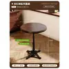Cafeteria e loja de refeições simples estilo retrô, conjunto de mesa e cadeiras de restaurante ocidental, loja de sobremesas e padaria estilo americano, mesa quadrada de taverna pequena para uso comercial