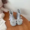 Botas de Moda para Niñas Otoño e Invierno Nuevas Botas Cortas para Niños con Lazo de Pedrería Súper Suaves Estilo Princesa de Bebé Moda Botas Martin