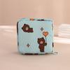 Bolsa de almacenamiento de toallas sanitarias con diseño de tía de dibujos animados, portátil, de gran capacidad, minibolsa pequeña, bolsa de almacenamiento de toallas sanitarias para estudiantes