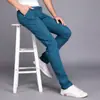 Calça de moda jovem slim fit, calça masculina estilo Harajuku nova, calça casual, calça preta de performance