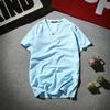 Camiseta de Lino para Hombre Estilo Chino Talla Grande para Hombre Estilo Coreano Holgada Moderna Cuello en V Manga Corta Camiseta