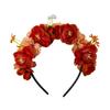 Diadema de flores de margarita de simulación europea y americana, diadema de guirnalda estilo Mori, fiesta de cumpleaños, vacaciones, tocado súper de hadas