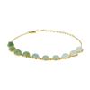 Prata S925 banhada a ouro com incrustação de jade Hetian, pulseira de jade em degradê, temperamento requintado, alta qualidade, para amigas, design de pulseira feminina com senso de design