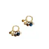 Pendientes Franceses Retro con Borla de Piedra Ojo de Tigre Pendientes de Lujo Ligero de Gama Alta Pendientes de Personalidad de Moda con Temperamento Venta al por Mayor