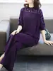 Vestido de Primavera de Alta Calidad para Madre de Mediana Edad de Manga Media de Algodón Mercerizado Estilo Nuevo Estilo Occidental Reductor de Edad Elegante Traje Casual de Moda