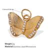 Calientes nuevos accesorios de joyería diy pequeña libélula oso incrustado circón acero inoxidable chapado oro 18K colgante collar mujeres