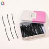 Pinza para el cabello fija de metal negro Qiyue, pinza para el cabello recogido, pinza para cabello roto, pinza de acero, horquilla pequeña, accesorios para el cabello femenino al por mayor