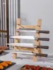 Suporte Japonês de Facas de Salmão Multicamadas Suporte de Faca Sushi Sabiri Rack de Madeira para Exibição de Sashimi Rack de Armazenamento para Utensílios de Cozinha