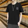 T-shirt casual Ice Silk moda T-shirt gola redonda moda estampado top roupas manga curta T-shirt masculina moda all-matching ins estilo t