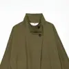 Comercio Exterior Transfronterizo Otoño Nuevo Ropa para Mujer Estilo Europeo de Gama Alta Versátil Holgada Manga Larga Cuello Alto Parka Chaqueta Abrigo