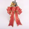 Fita Glitter Vermelha e Prata de Natal Decoração de Árvore de Natal Suprimentos Laço Adereços de Decoração para Festa de Natal