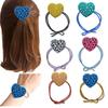 Tocado de estilo coreano con forma de corazón, sencillo y con lunares, anilla para el pelo, cuerda para el pelo, cuerda para el pelo de AliExpress, sencilla, hecha a mano.