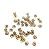 Suporte para flor de ameixa de 6mm banhado a ouro, capa de flor prateada, pétalas de seis folhas, espaçador de miçangas feito à mão para DIY, acessórios de suporte para flor