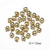 100 Pingentes Coração de Pêssego Ccb Pingentes Coração Dourado Colar Pulseira DIY Acessórios de Joias com Contas Materiais Atacado